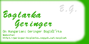 boglarka geringer business card
